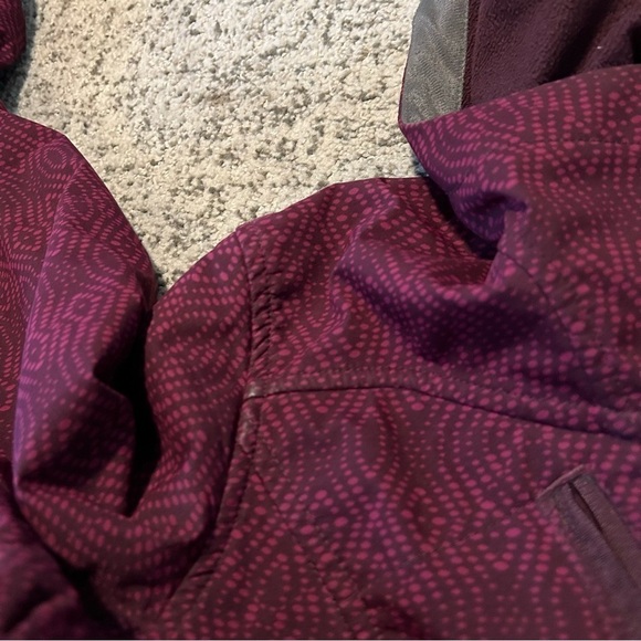 Columbia Plume Purple Side-Zip Fleece Windbreaker Hooded Jacket Size Medium - Picture 9 of 14